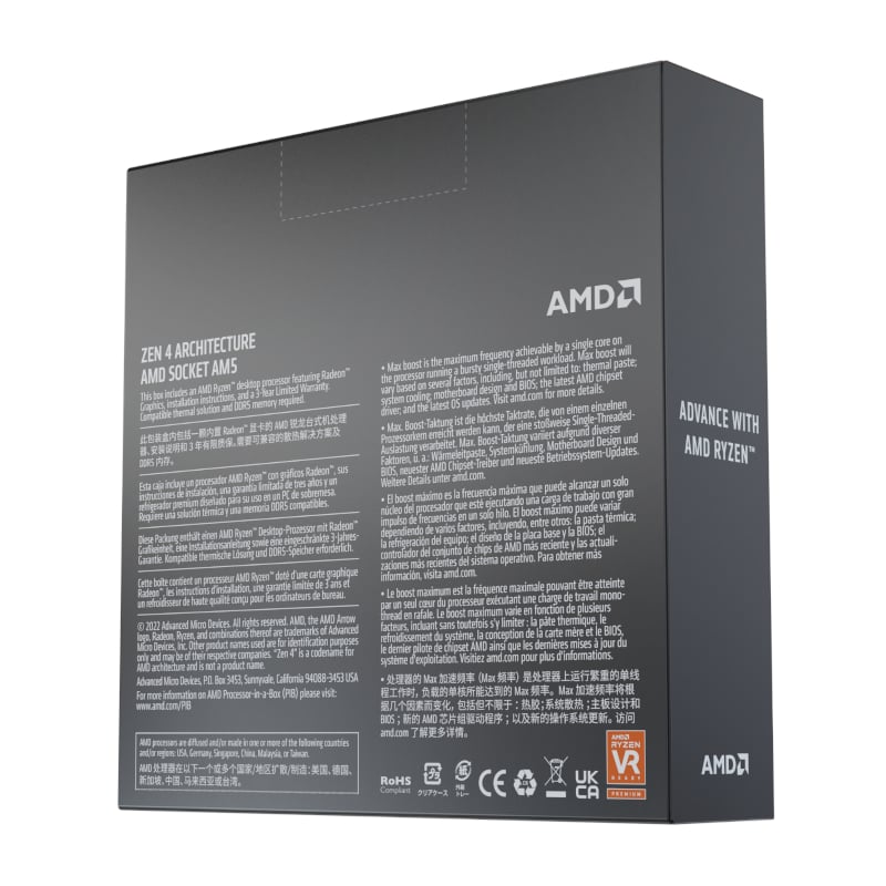 AMD RYZEN 5 7600X 6-Core 4.7GHz AM5 CPU AMD