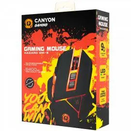 CANYON mouse Hazard GM-6 LED Wired Black Orange CANYON