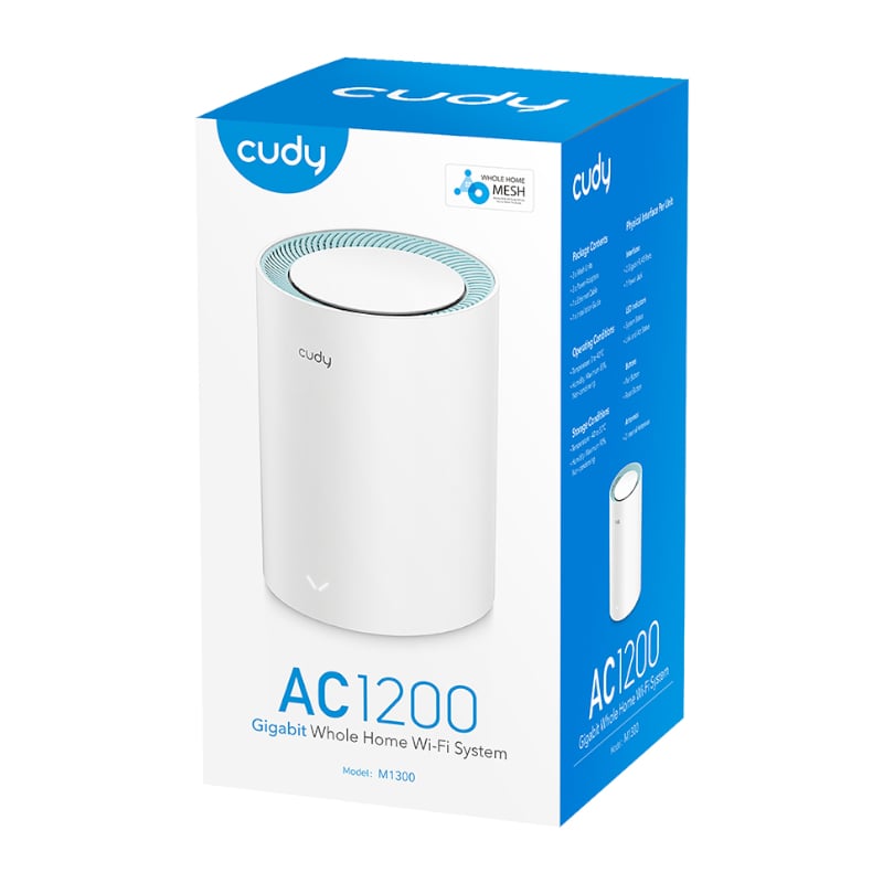 Cudy AC1200 Wi-Fi Mesh Kit 1 Pack With Gigabit Cudy