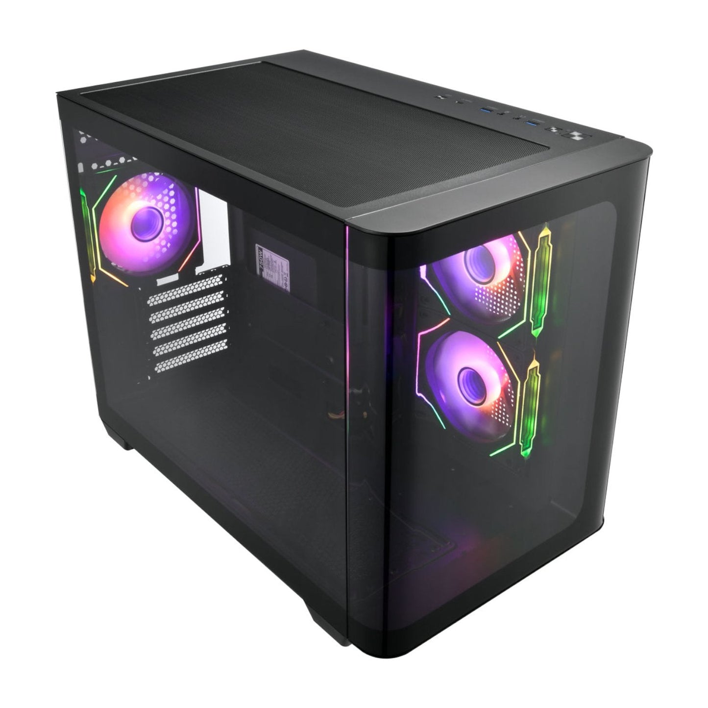 FSP S380 ARGB M-ATX Mid Tower Gaming Chassis – Black FSP