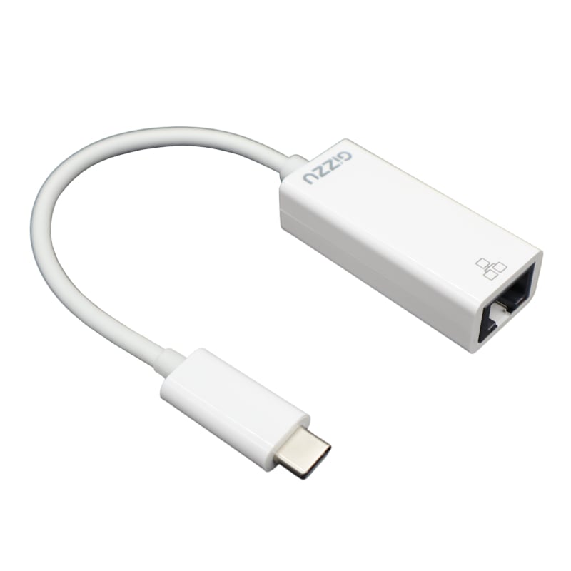 GIZZU USB-C to Gigabit Adapter Polybag – White GIZZU