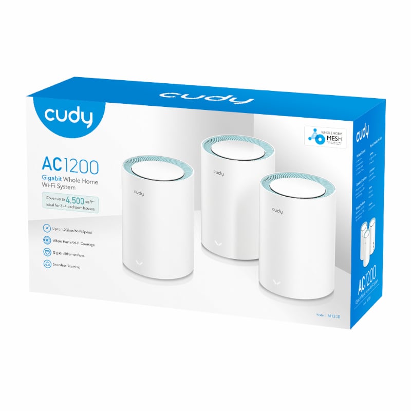 Cudy AC1200 Wi-Fi Mesh Kit 3 Pack With Gigabit Cudy