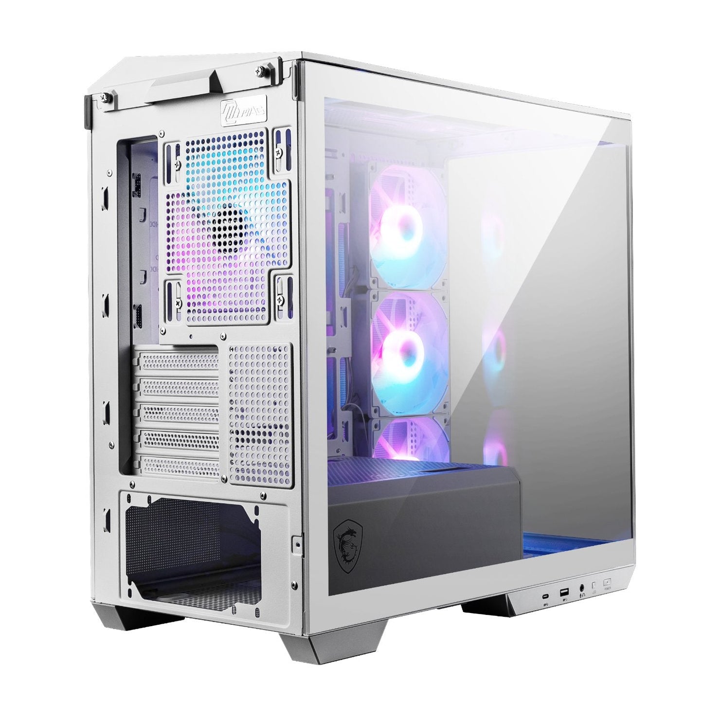 MSI MAG PANO M100R PZ M-ATX ARGB Gaming Chassis – White MSI