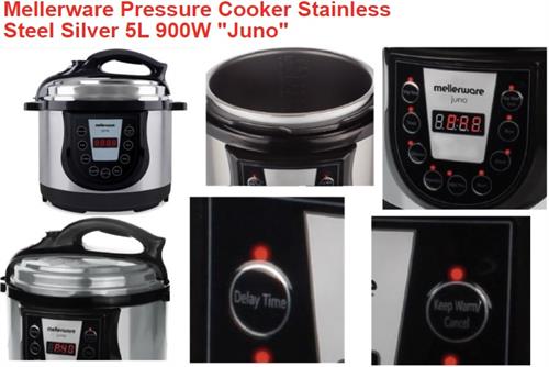 Mellerware 5L Pressure Cooker 900w; Digital display Mellerware