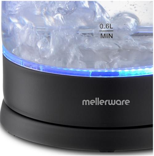 Mellerware Kettle 360 Degree Cordless Kettle Glass Black Mellerware