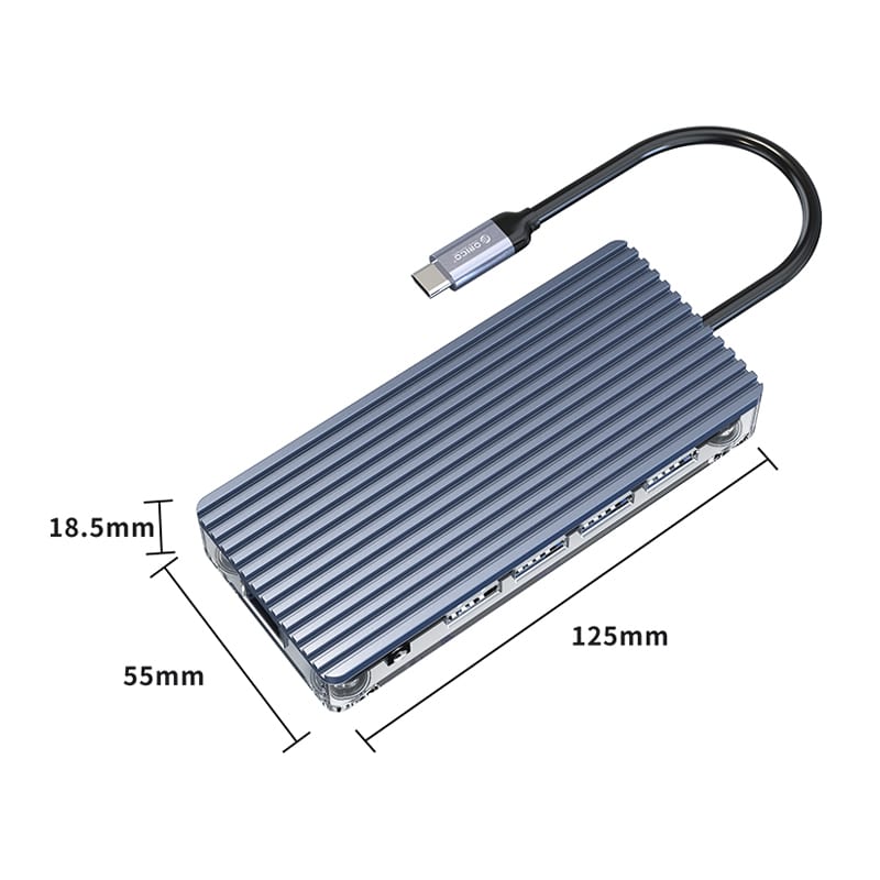 ORICO 11 Port Type-C Hub Grey Orico