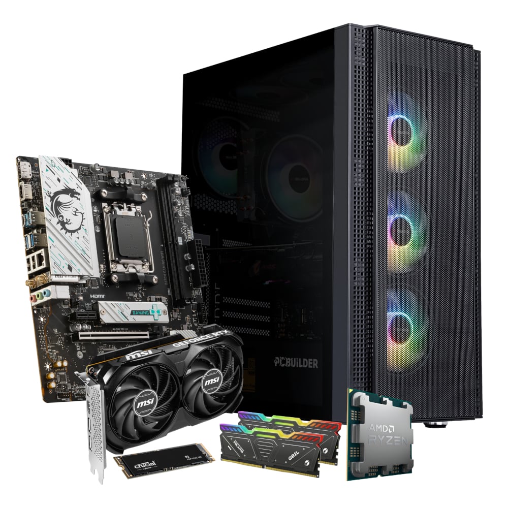 PCBuilder AMD Ryzen 5 7600 SPECIALIST Windows 11 Gaming PC PCBuilder