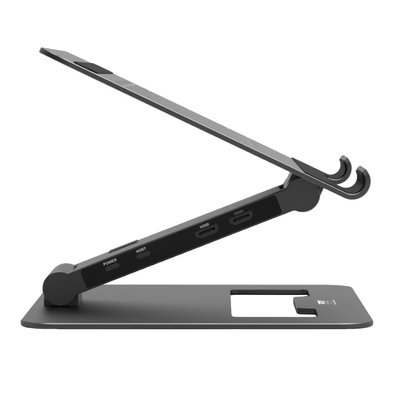 Port Connect 2-in-1 USB Type-C Docking Station with Notebook Stand Port