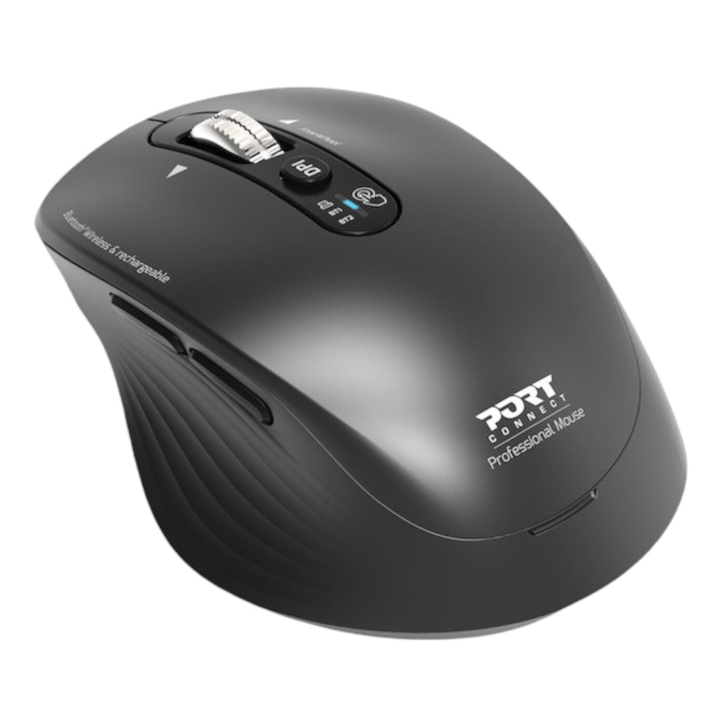 Port Connect Business 2.4GHz Rechargeable Bluetooth Wireless Mouse – Black Port