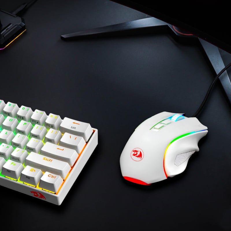 REDRAGON GRIFFIN 7200DPI Gaming Mouse – White Redragon