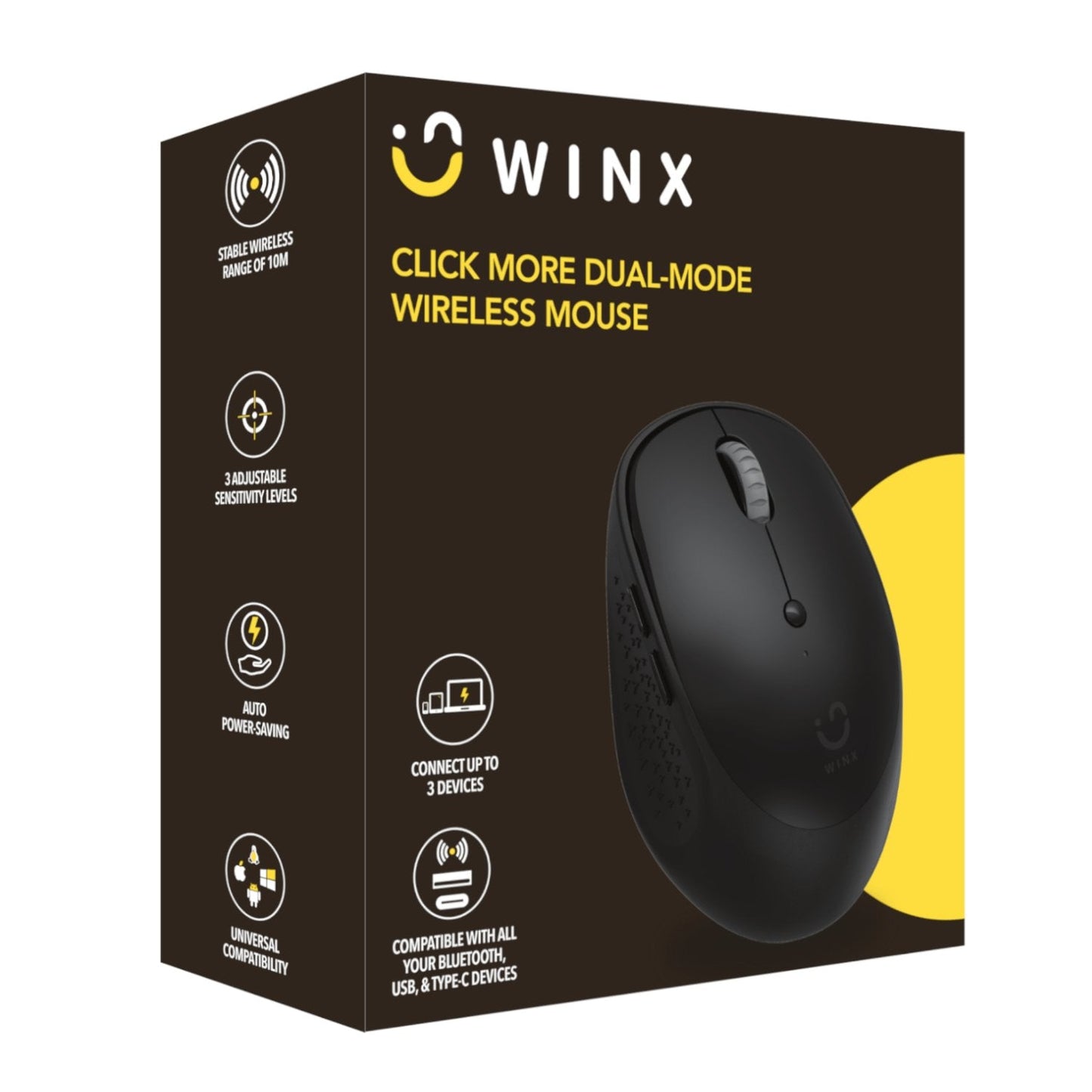 WINX CLICK More Dual-Mode Wireless Mouse – Black WINX