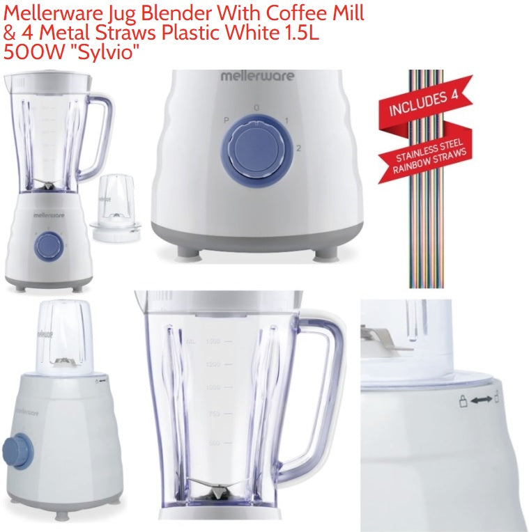 Mellerware 1.5L Jug Blender with Mill 500W Mellerware