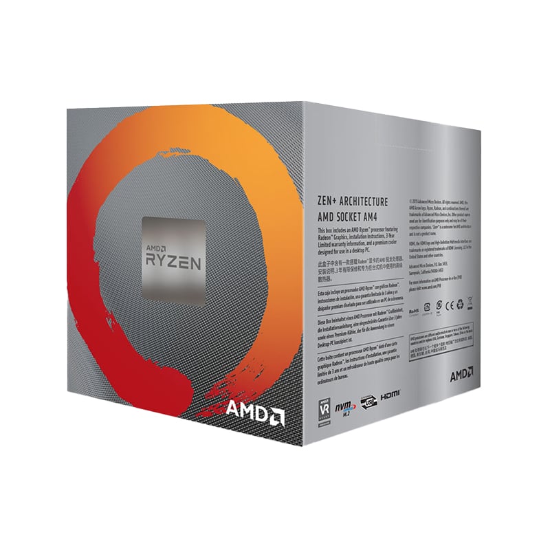 AMD RYZEN 5 3400G 4-Core 3.7GHz AM4 CPU AMD