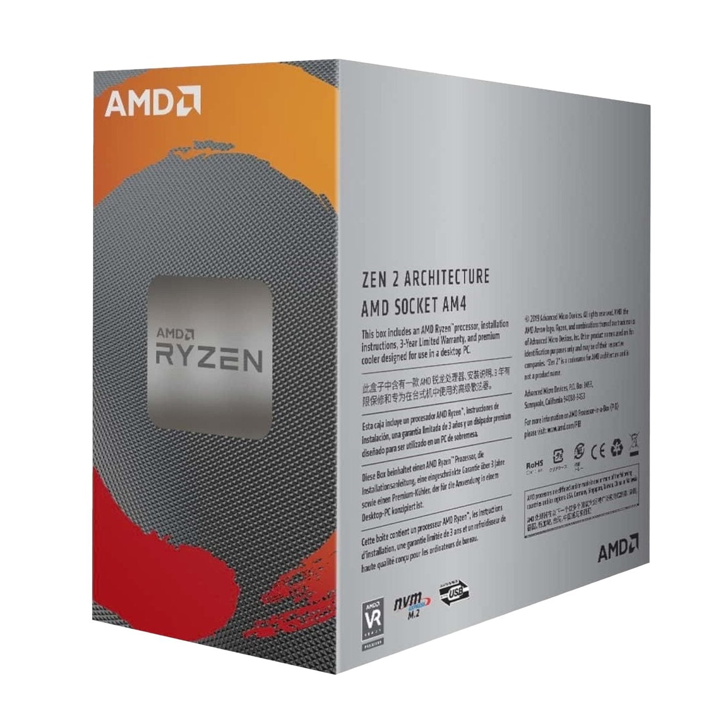 AMD RYZEN 5 3600 6-Core 3.6GHZ AM4 CPU AMD