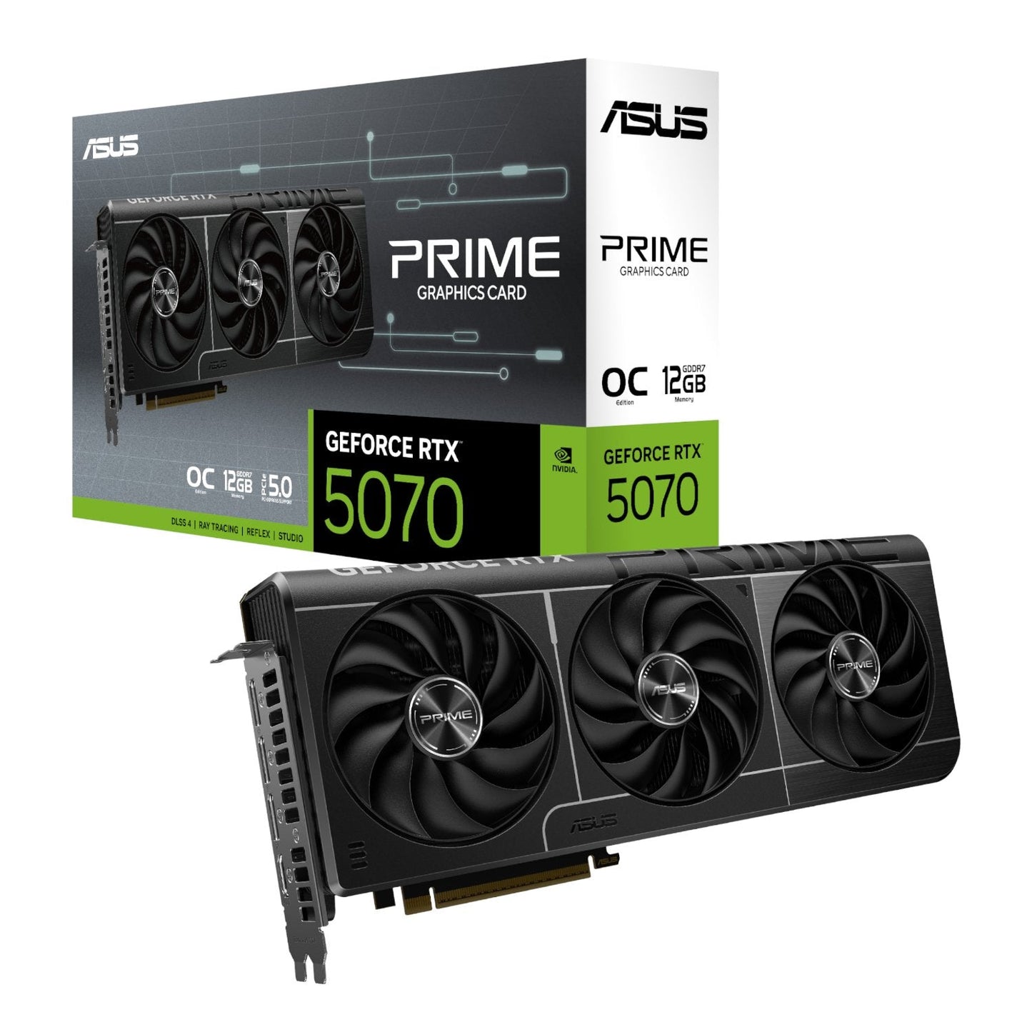 ASUS PRIME GeForce RTX™ 5070 12GB GDDR7 OC 12GB Graphics Card ASUS
