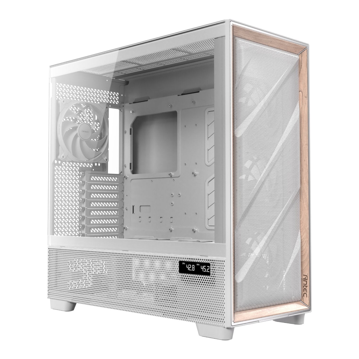 Antec FLUX PRO E-ATX Full Tower Gaming Chassis – White Antec