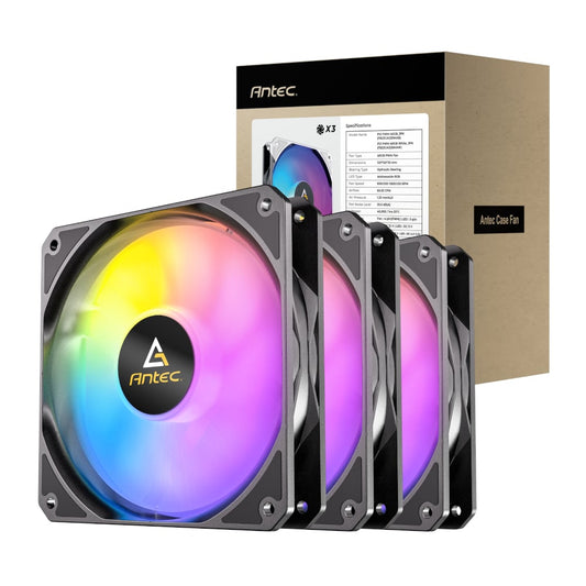 Antec P12 ARGB 120 PWM Case Fan 3 Pack – Black Antec