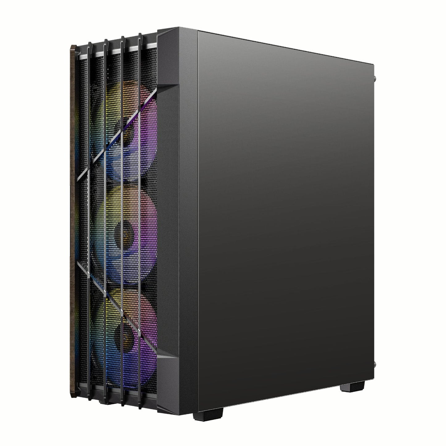 Antec AX63 Wood ARGB ATX Mid Tower Gaming Chassis – Black Antec