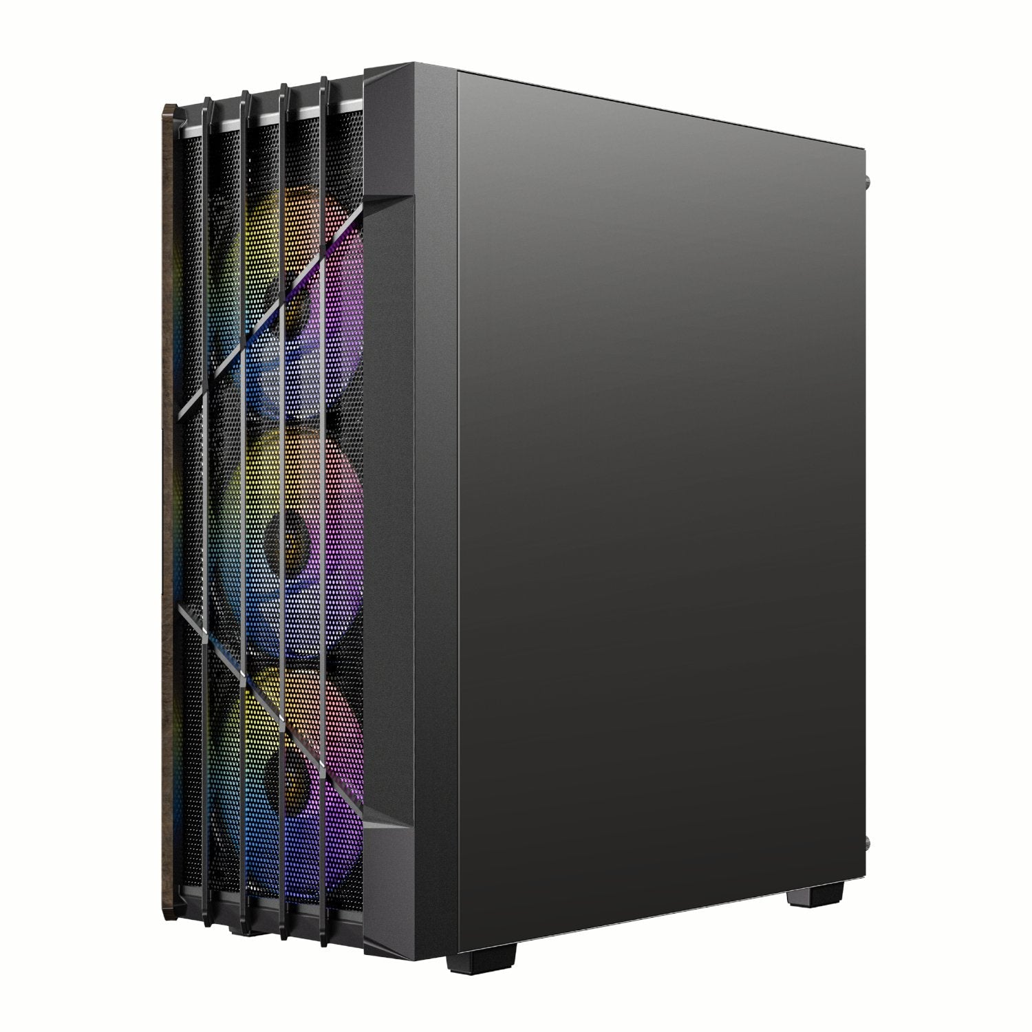 Antec AX63 Wood ARGB ATX Mid Tower Gaming Chassis – Black Antec