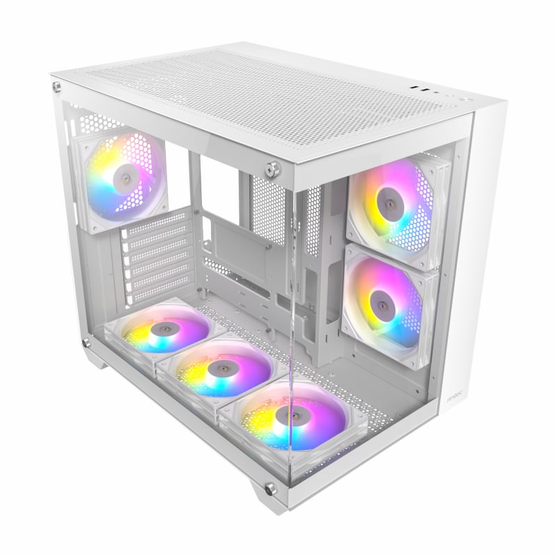 Antec CX800 Elite ATX | Micro-ATX | ITX RGB Mid-Tower Dual Chamber Gaming Chassis – White Antec