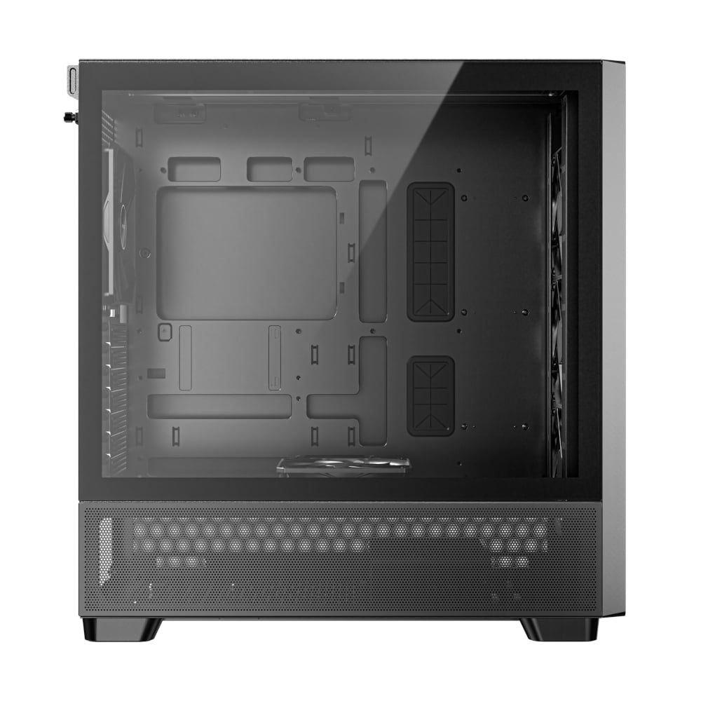 Antec FLUX ATX WOOD Mid Tower Gaming Chassis – Black Antec
