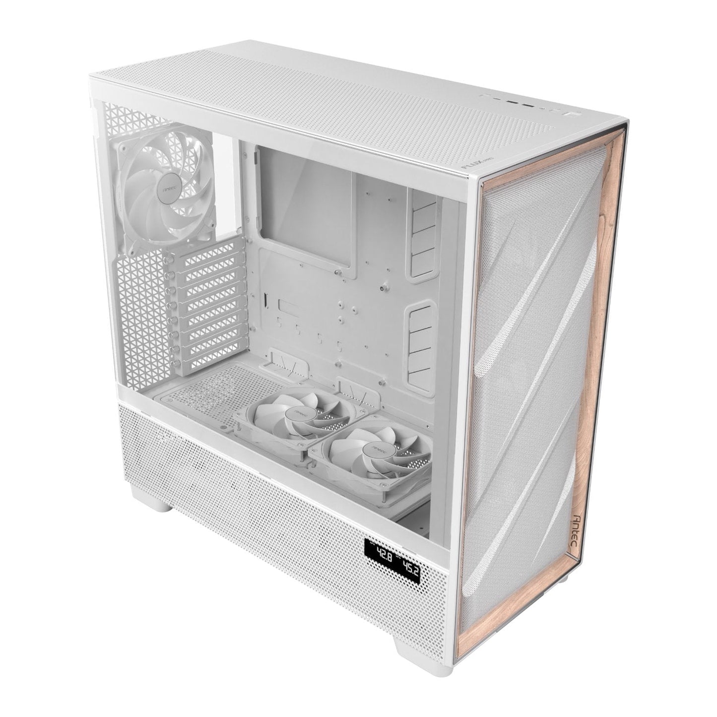 Antec FLUX PRO E-ATX Full Tower Gaming Chassis – White Antec