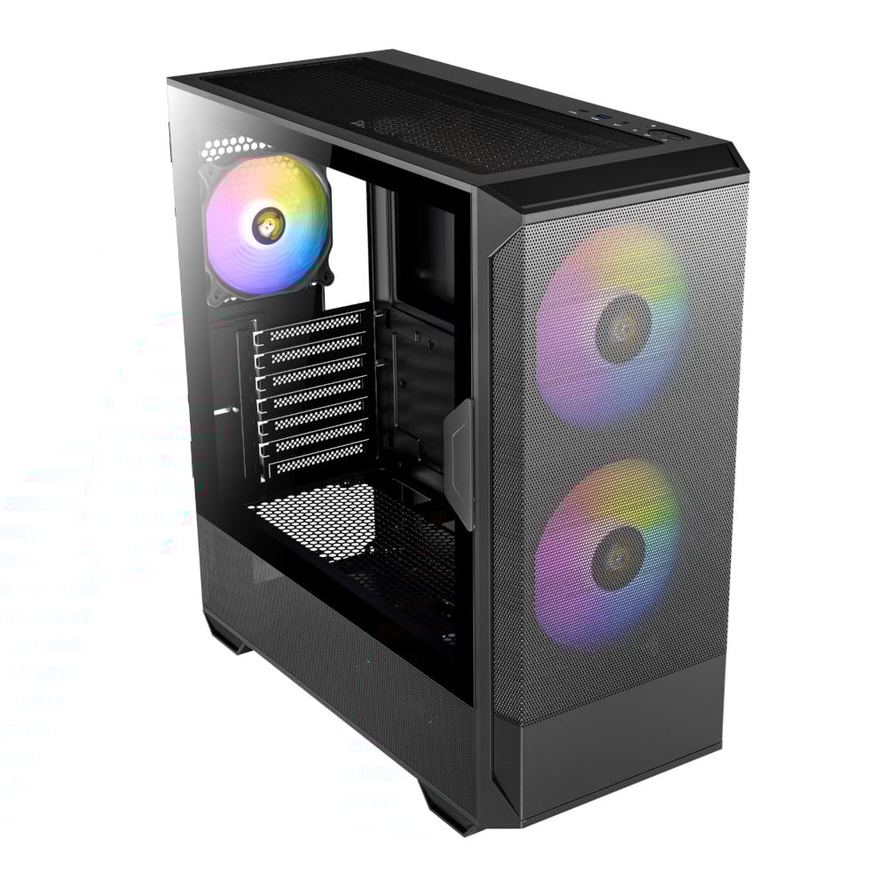 Antec NX416L ATX | Micro-ATX | ITX ARGB Mid-Tower Gaming Chassis – Black Antec