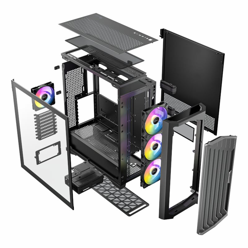 Antec Performance FT1 E-ATX |ATX |M-ATX | ITX ARGB Full-Tower Gaming Chassis – Black Antec