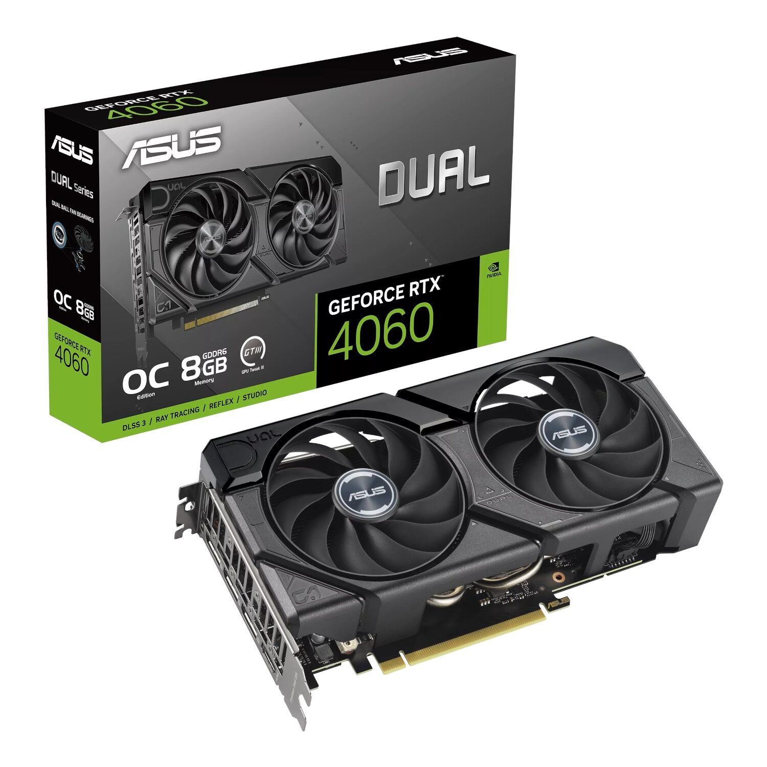 Asus Dual GeForce RTX 4060 EVO OC 8G GDDR6 Graphics Card ASUS