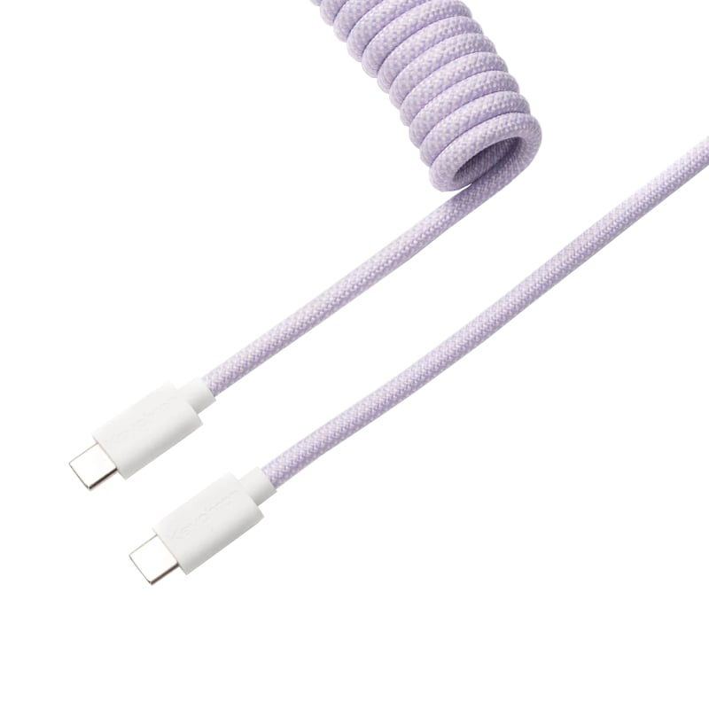 Keychron Coiled Aviator Cable – Light Purple/Straight Keychron
