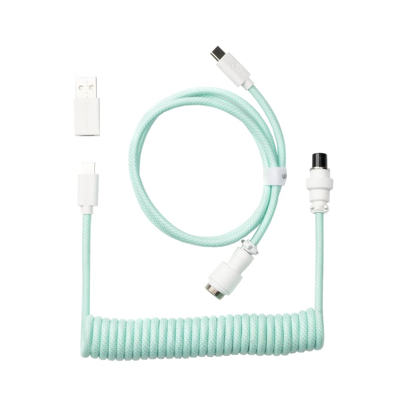 Keychron Coiled Aviator Cable – Mint/Straight Keychron