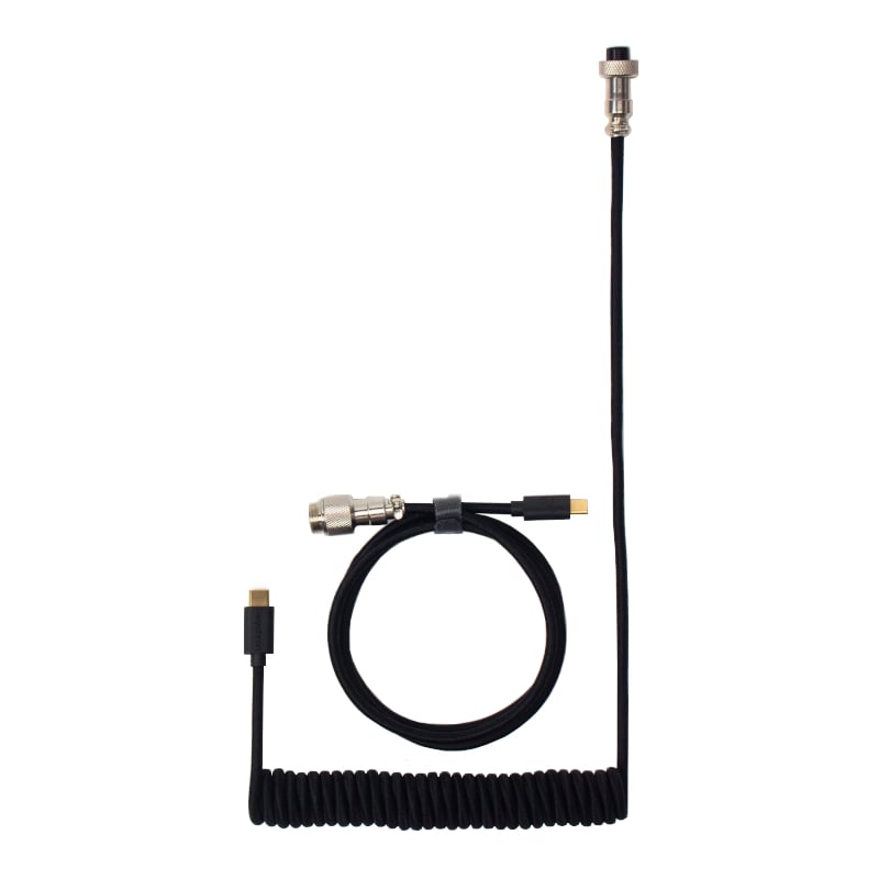 Keychron Coiled Aviator Cable – Black/Straight Keychron