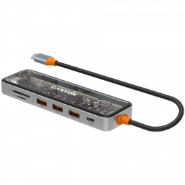 CANYON hub DS-13 7in1 4k USB-C Transparent Space Grey CANYON