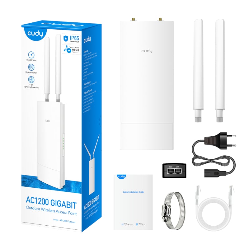 Cudy AC1200 Gigabit Dual Band Ceiling Access Point – Outdoor Cudy