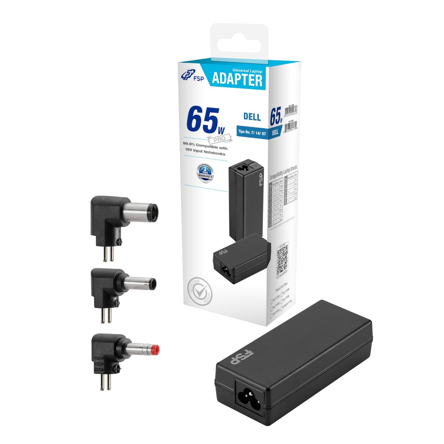 FSP PRO 65W Universal Laptop Adapter – Dell FSP