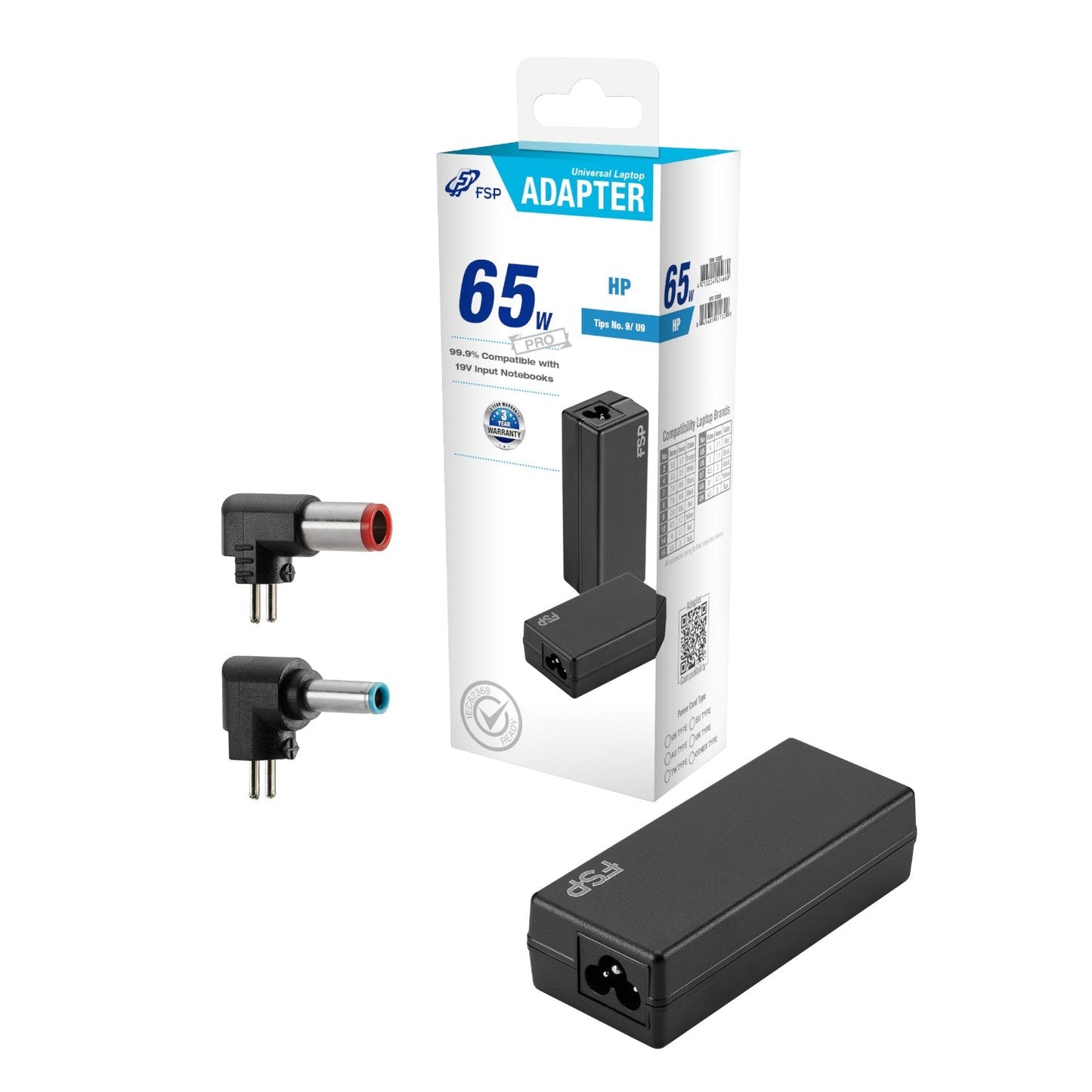 FSP PRO 65W Universal Laptop Adapter – HP FSP