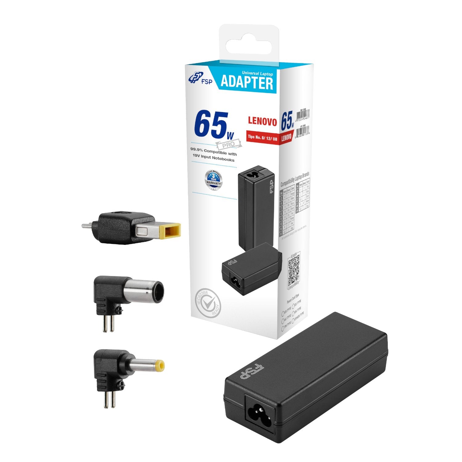 FSP PRO 65W Universal Laptop Adapter – Lenovo FSP