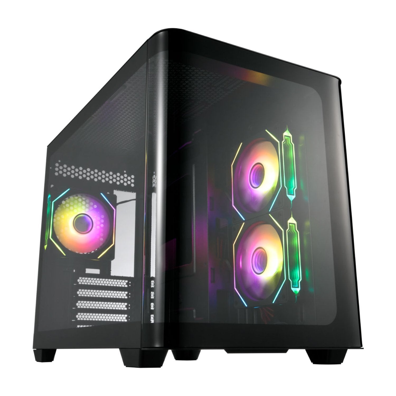 FSP S380 ARGB M-ATX Mid Tower Gaming Chassis – Black FSP