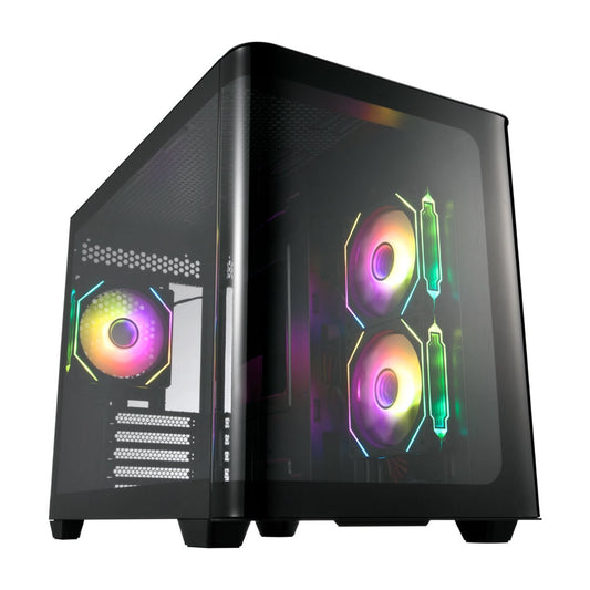 FSP S380 ARGB M-ATX Mid Tower Gaming Chassis – Black FSP