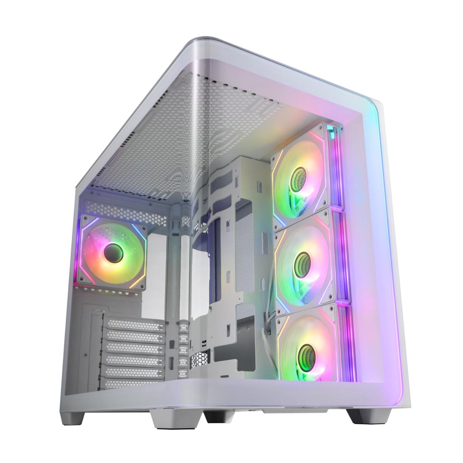 FSP M580 ARGB ATX Mid Tower Gaming Chassis – White FSP