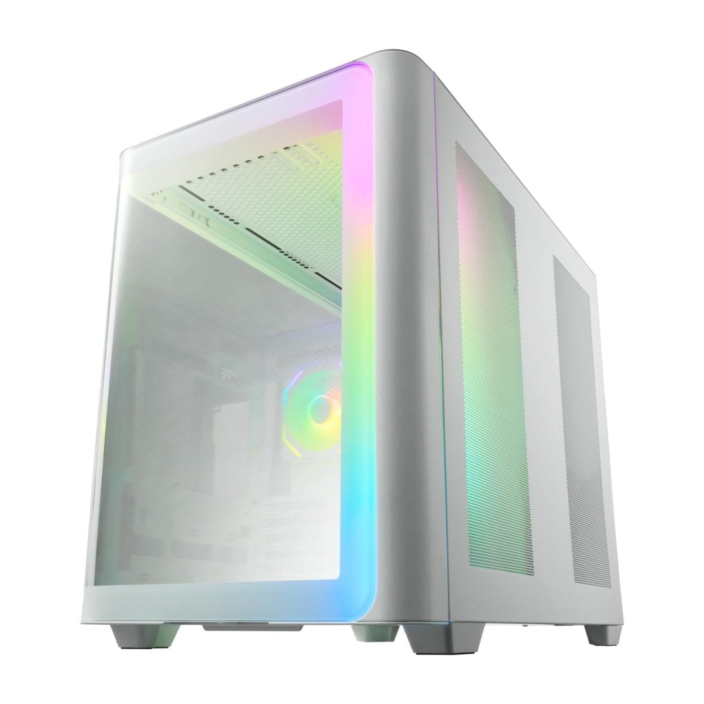 FSP M580 ARGB ATX Mid Tower Gaming Chassis – White FSP