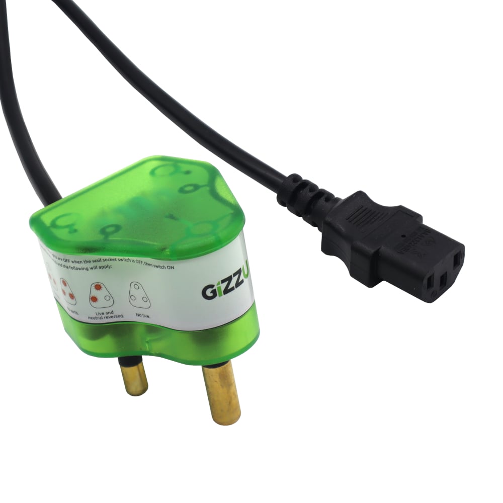 Gizzu Surge Protector 10A Kettle Plug Cable 1.5M Gizzu