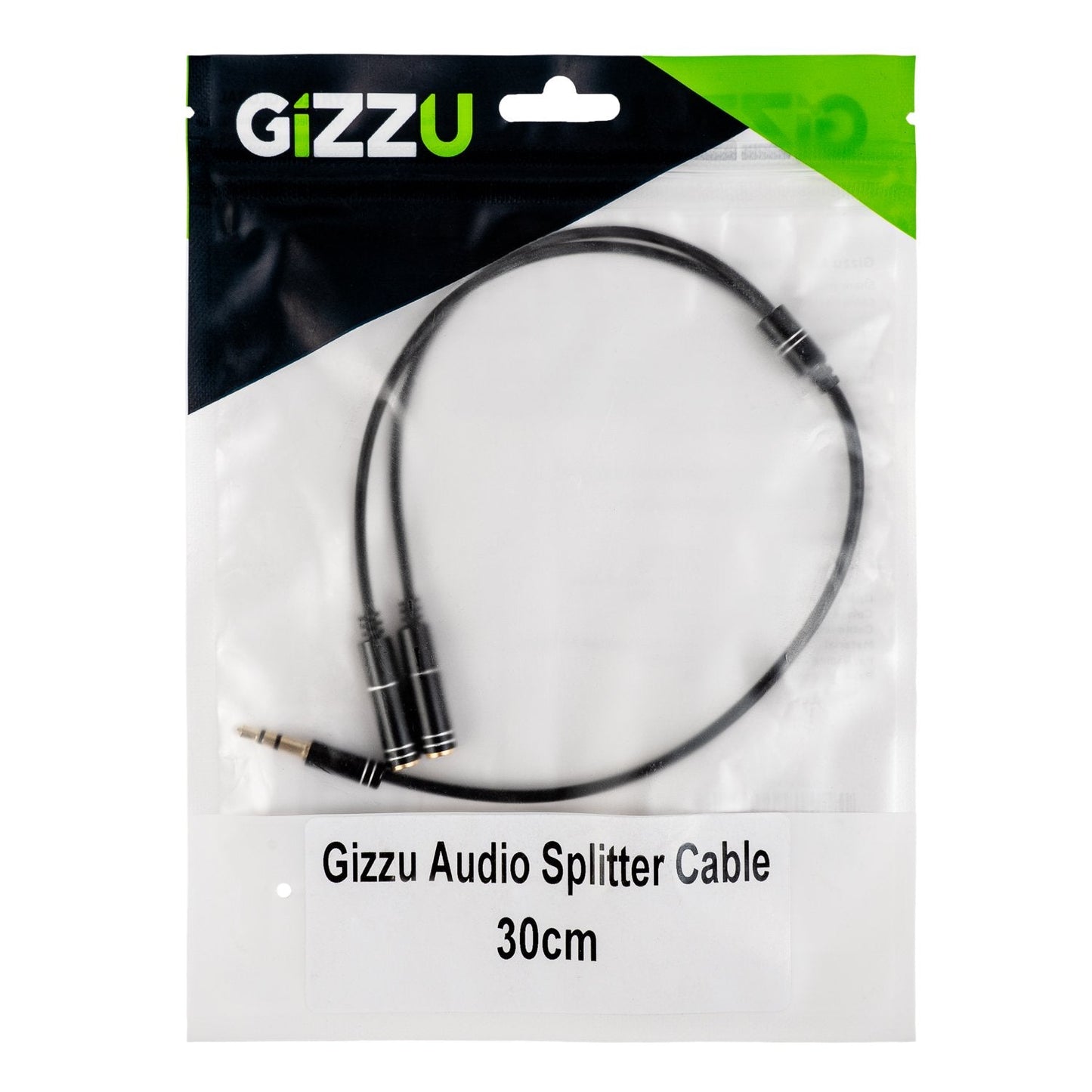 Gizzu 3-Pole Audio Splitter Cable – Black Gizzu