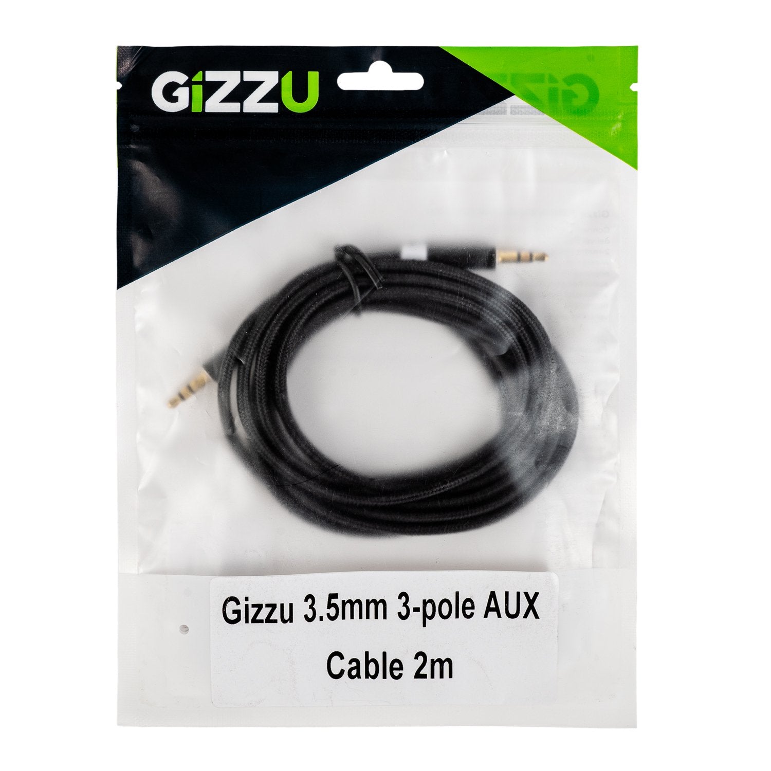 Gizzu 3.5mm AUX Cable 2m – Black Gizzu