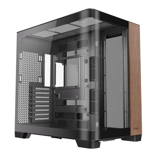 Antec C8 Curved Wood E-ATX | ATX | Micro-ATX | ITX Dual Chamber Gaming Chassis – Black Antec
