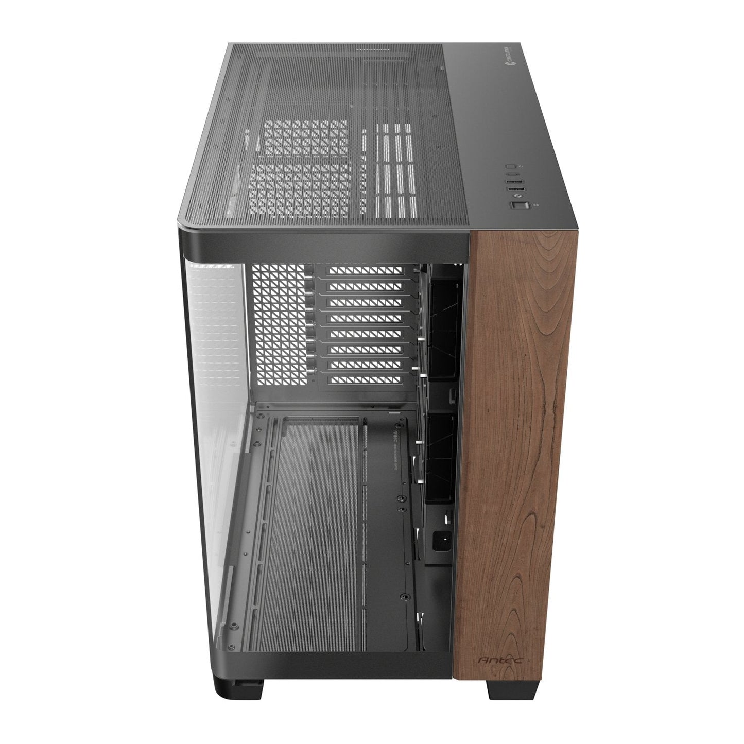 Antec C8 Curved Wood E-ATX | ATX | Micro-ATX | ITX Dual Chamber Gaming Chassis – Black Antec