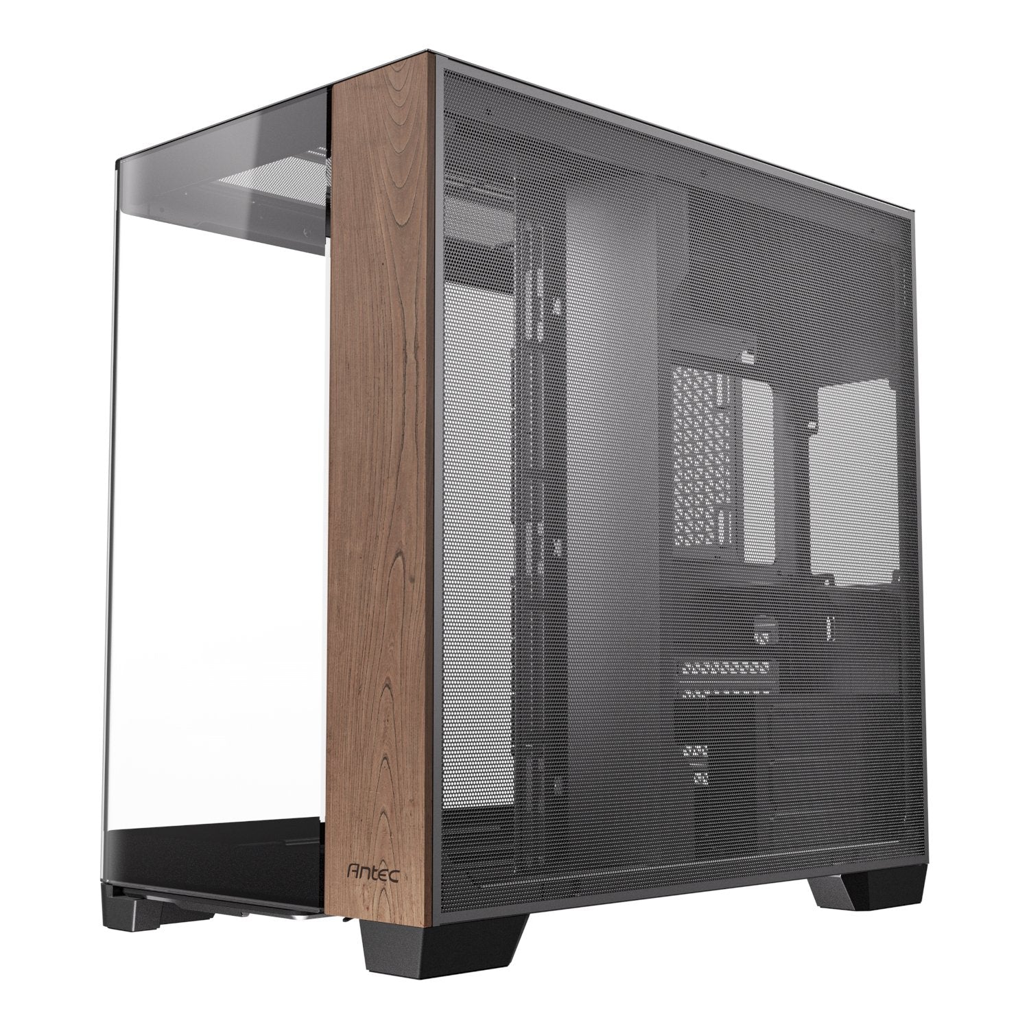 Antec C8 Curved Wood E-ATX | ATX | Micro-ATX | ITX Dual Chamber Gaming Chassis – Black Antec