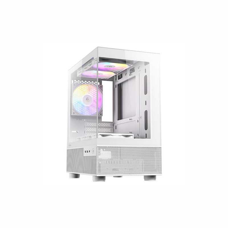 Antec CX200M Elite Micro-ATX | ITX RGB Mini-Tower Gaming Chassis – White Antec