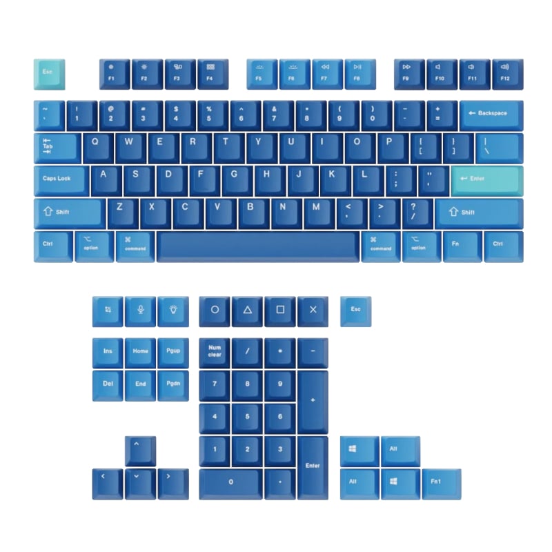 Keychron OEM Dye-Sub PBT Keycap Set – Ocean B: Q3/Q6/K8/K8 Pro/K10/K12 Keychron