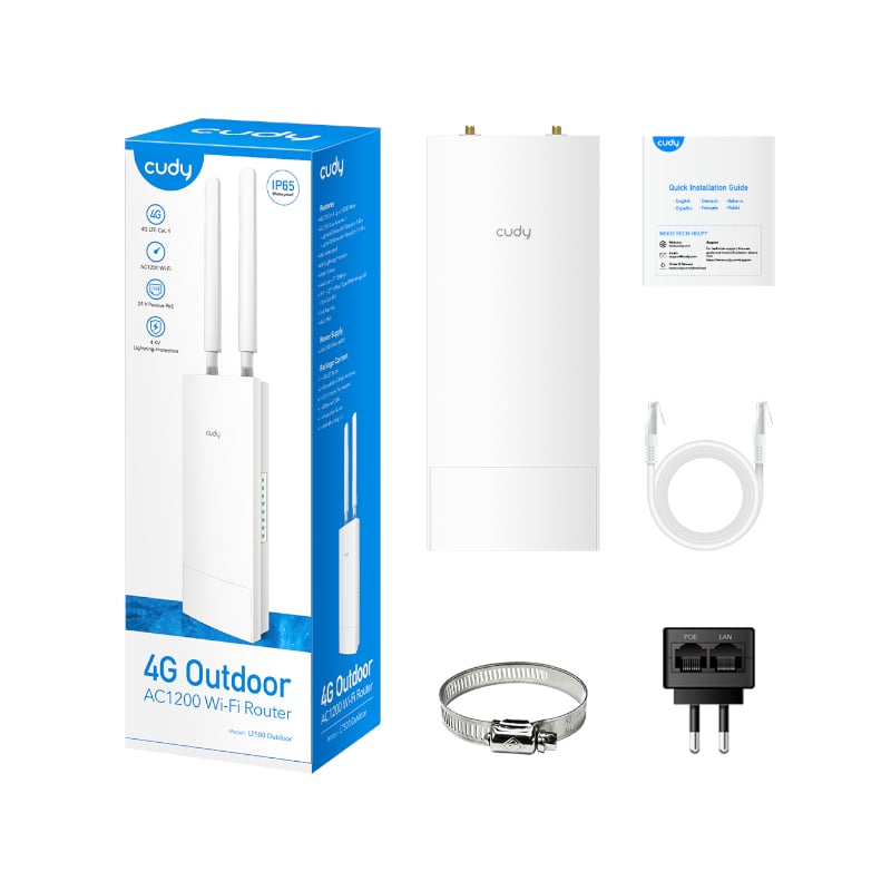 Cudy AC1200 WiFi 4G LTE Cat4 Outdoor Router Cudy